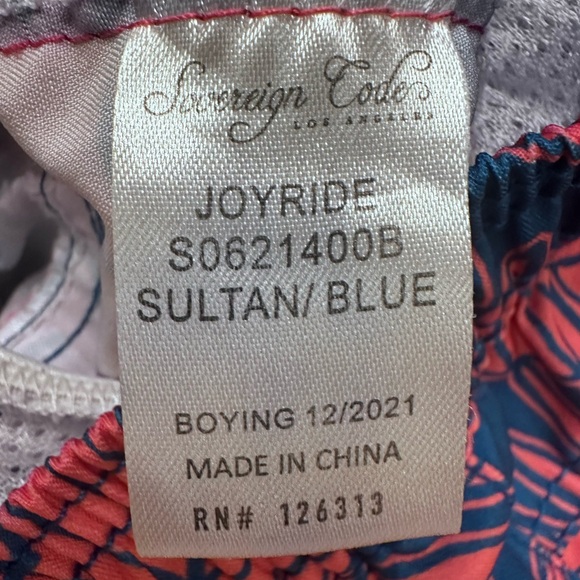 Sovereign Code Joyride Boys size 7 swim trunks shorts lined Sultan/Blue - Picture 9 of 10